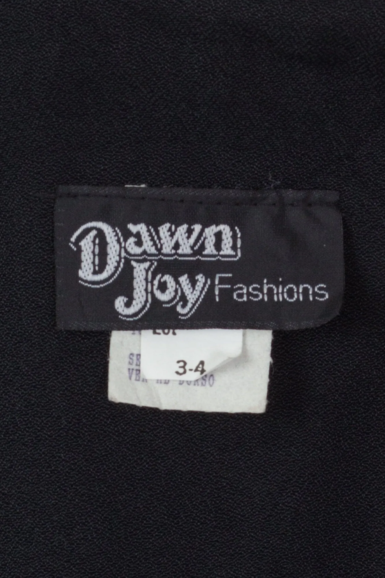 80s Black Sheer Sleeve Crochet Trim Secretary Dress - Small