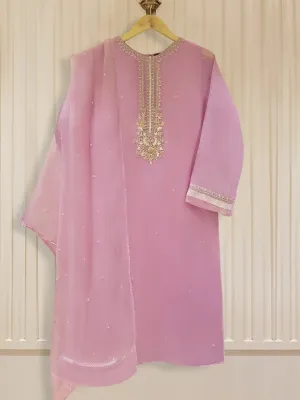 Agha Noor Pink Karandi 2-Piece (Shirt   Dupatta) Suit
