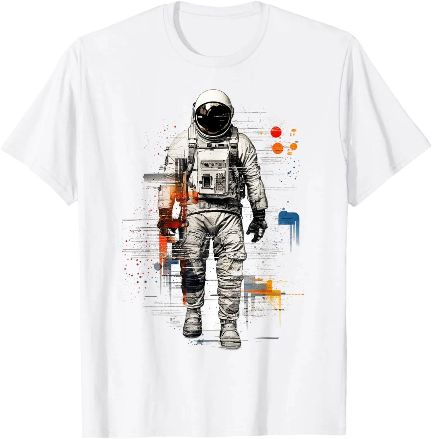 Astronaut Painting Art Abstract Drawing Graphic Astronaut T-Shirt