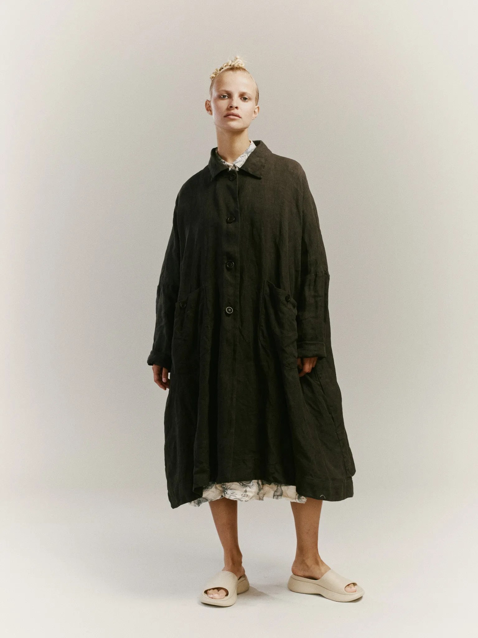 ATOMIA COAT - HARD LIN - KHAKI