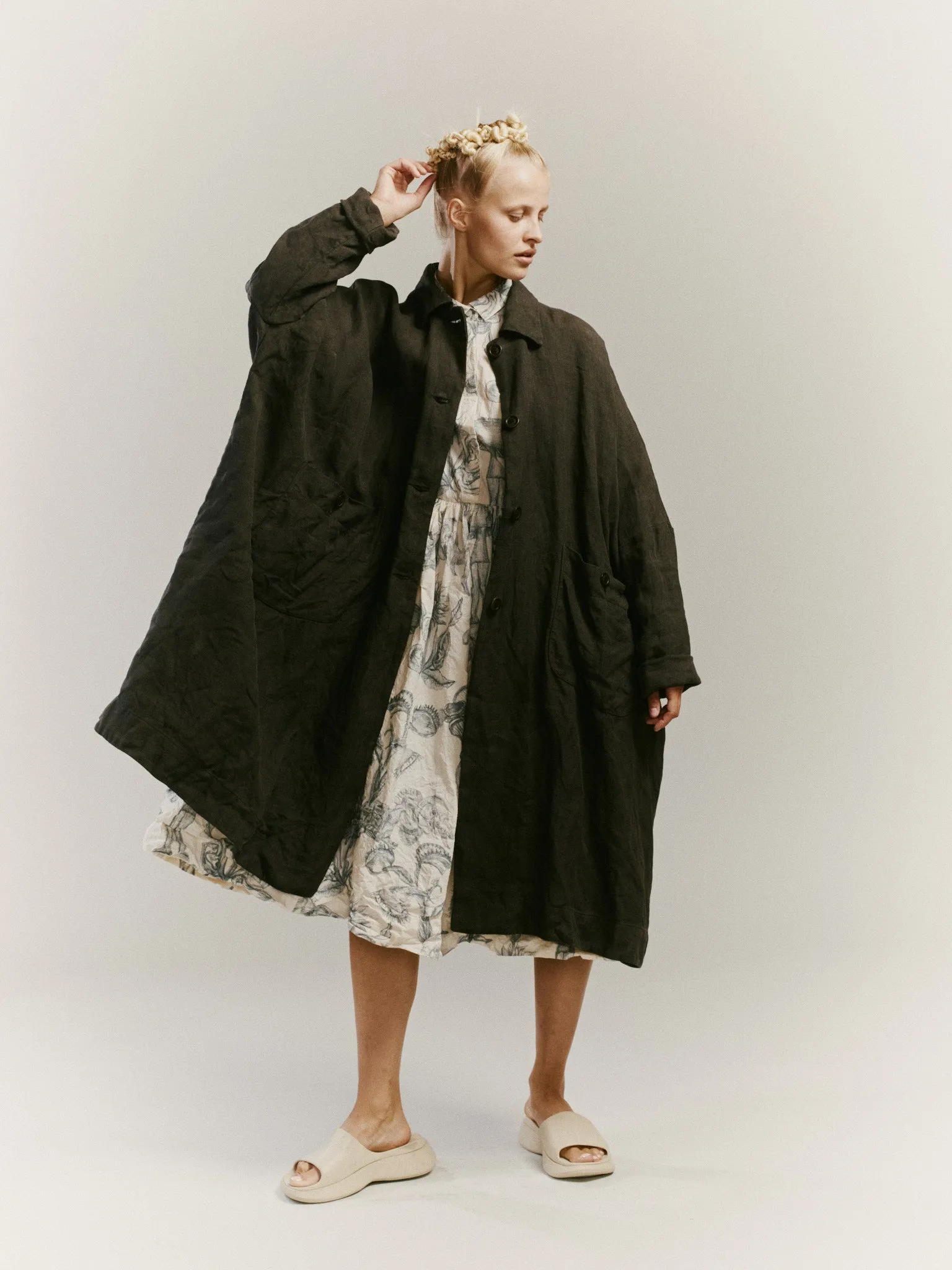 ATOMIA COAT - HARD LIN - KHAKI