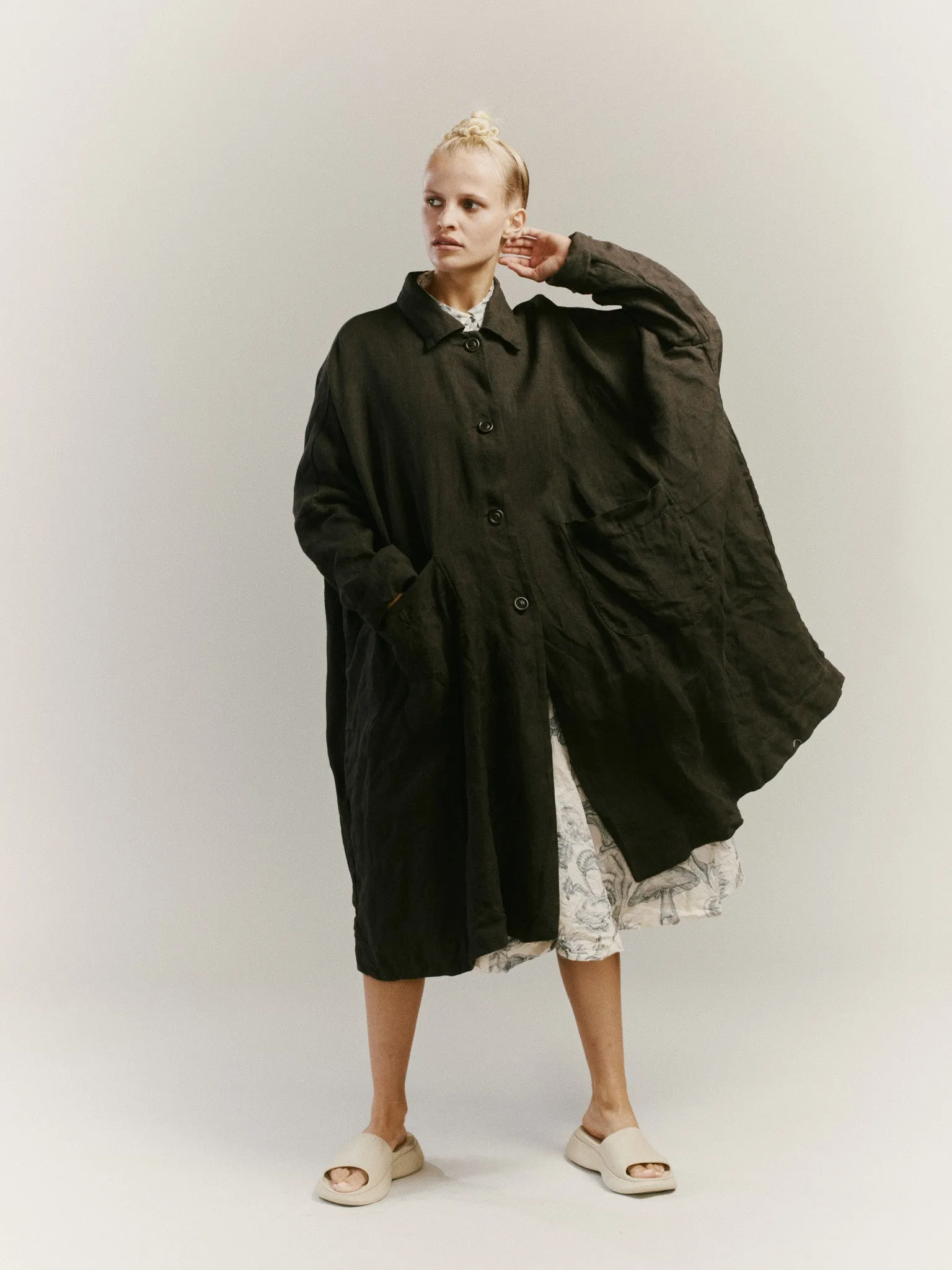 ATOMIA COAT - HARD LIN - KHAKI