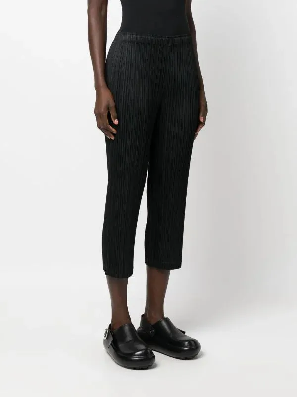 AW23 Pleated Straight Pants - Black