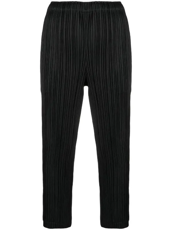 AW23 Pleated Straight Pants - Black