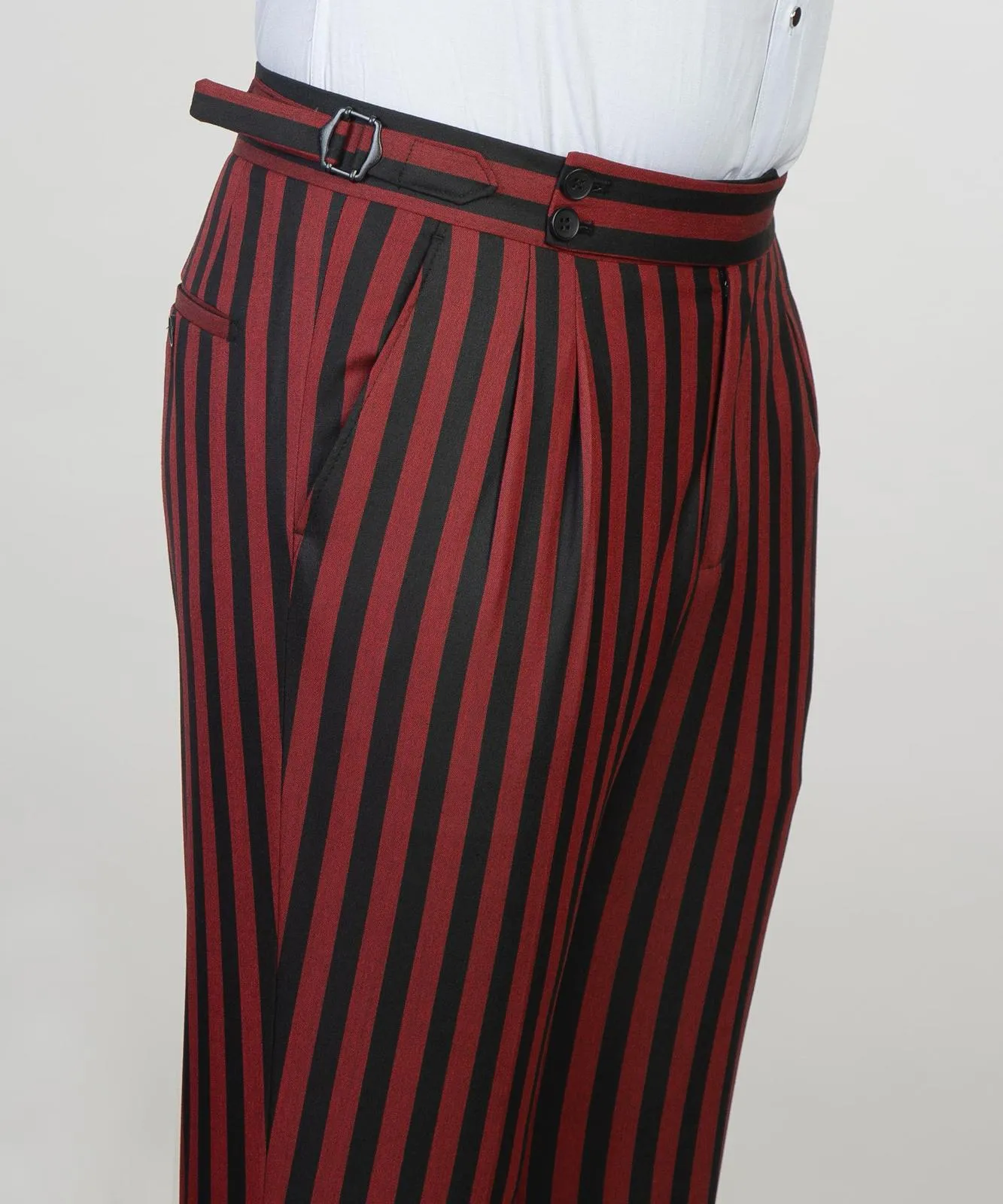 Black And Red Striped Suit For Men