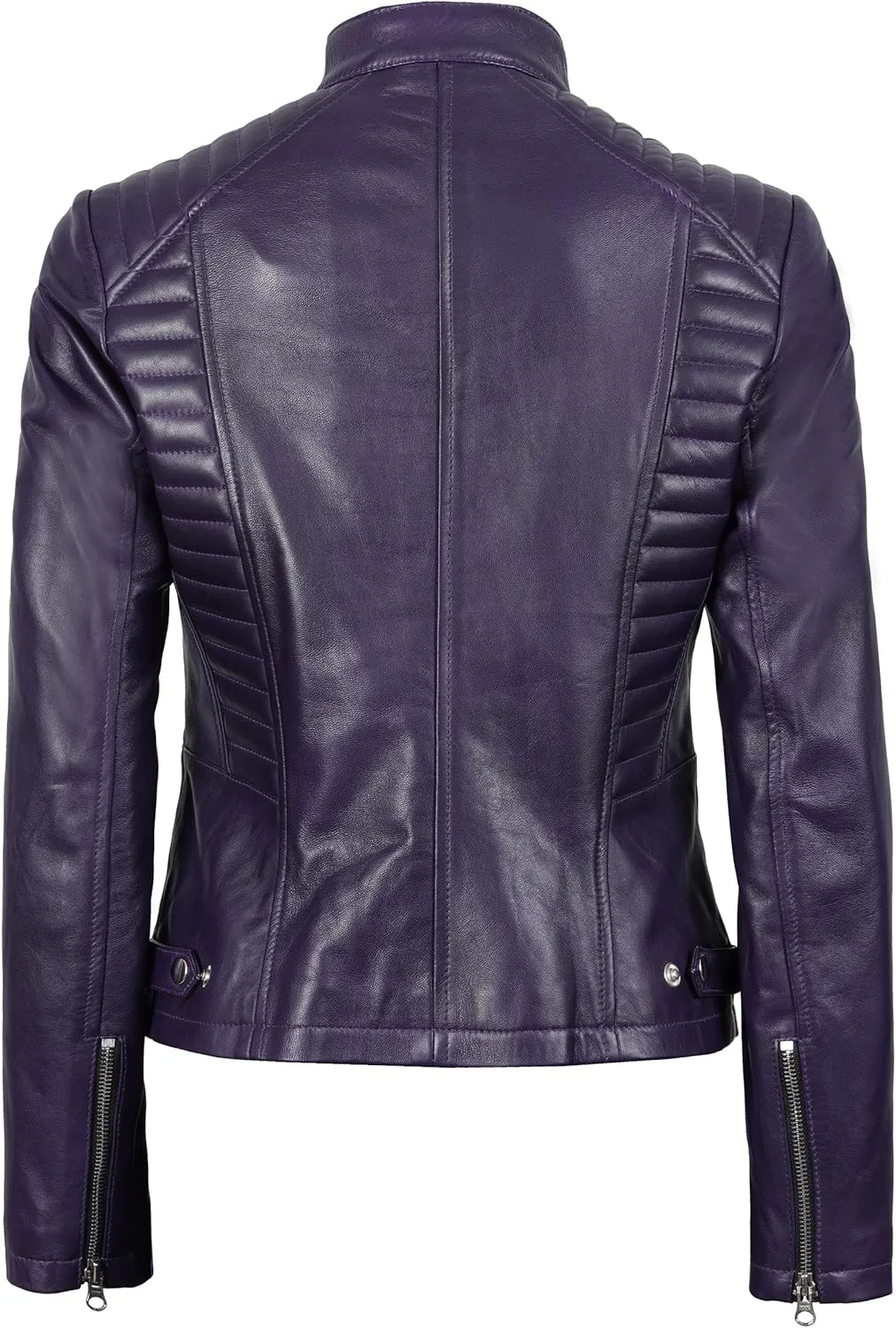Blingsoul Real Leather Jacket Women - Cafe Racer Style Womens Leather Jackets