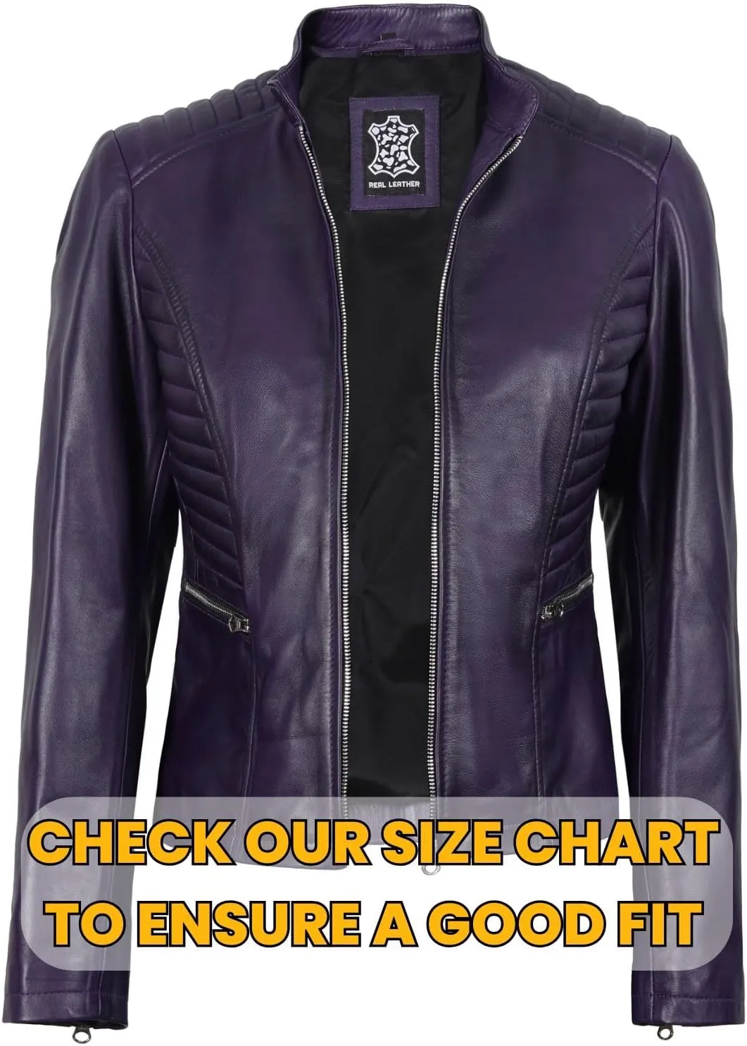Blingsoul Real Leather Jacket Women - Cafe Racer Style Womens Leather Jackets