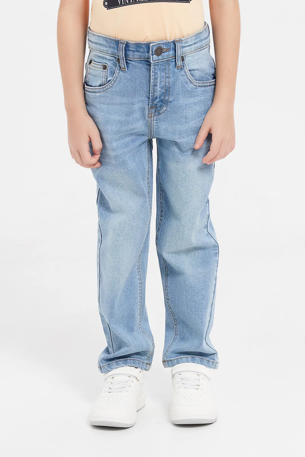 Boys Blue Straight Fit Jeans