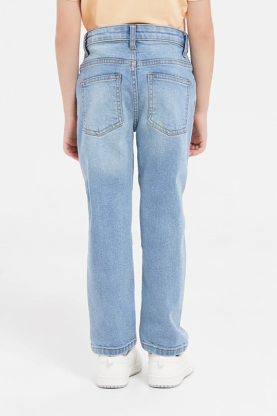 Boys Blue Straight Fit Jeans