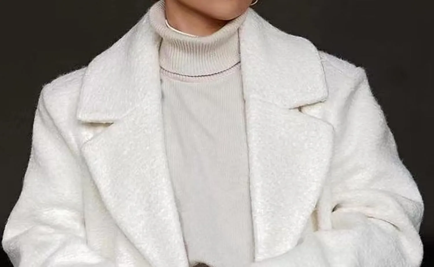 CHARTOU Women One Button Long Pea Coat Wool Blend Trench Coat Notched Lapel Open Front Cardigan Peacoat Outwear