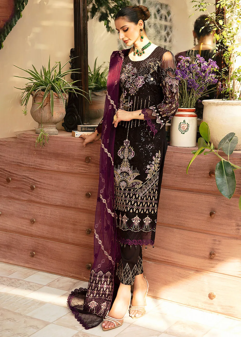 Chevron Luxury Chiffon Collection 24 by Ramsha | A-905