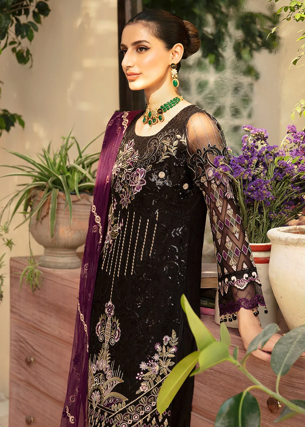 Chevron Luxury Chiffon Collection 24 by Ramsha | A-905