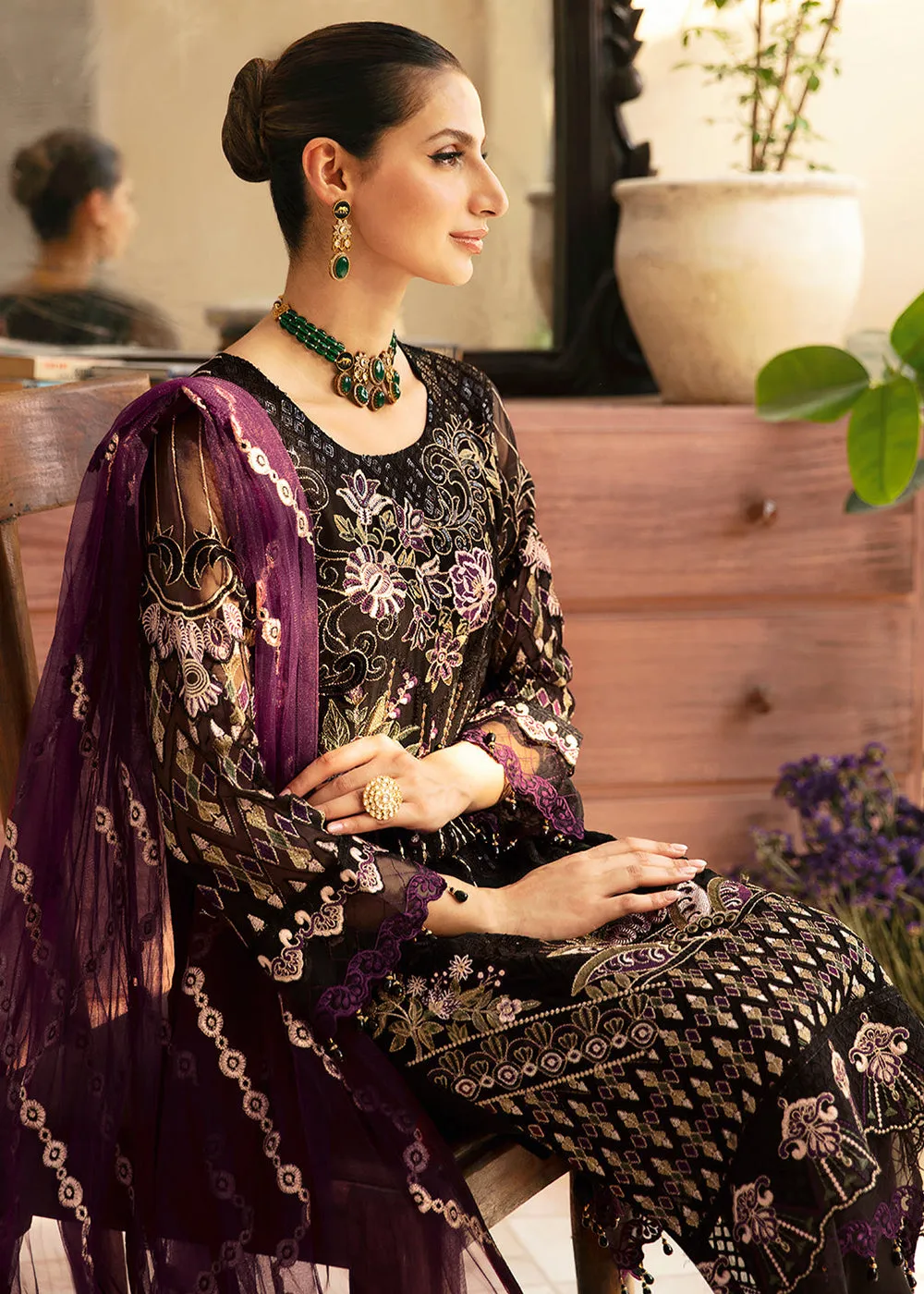 Chevron Luxury Chiffon Collection 24 by Ramsha | A-905