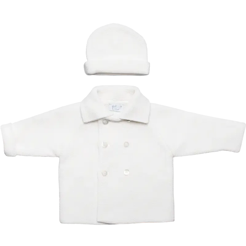 Classic Merino Wool Coat & Hat - Off White