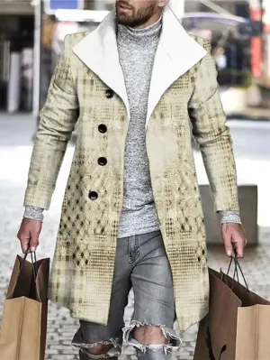 Coat with Pockets Outdoor Comfort Jacket Khaki