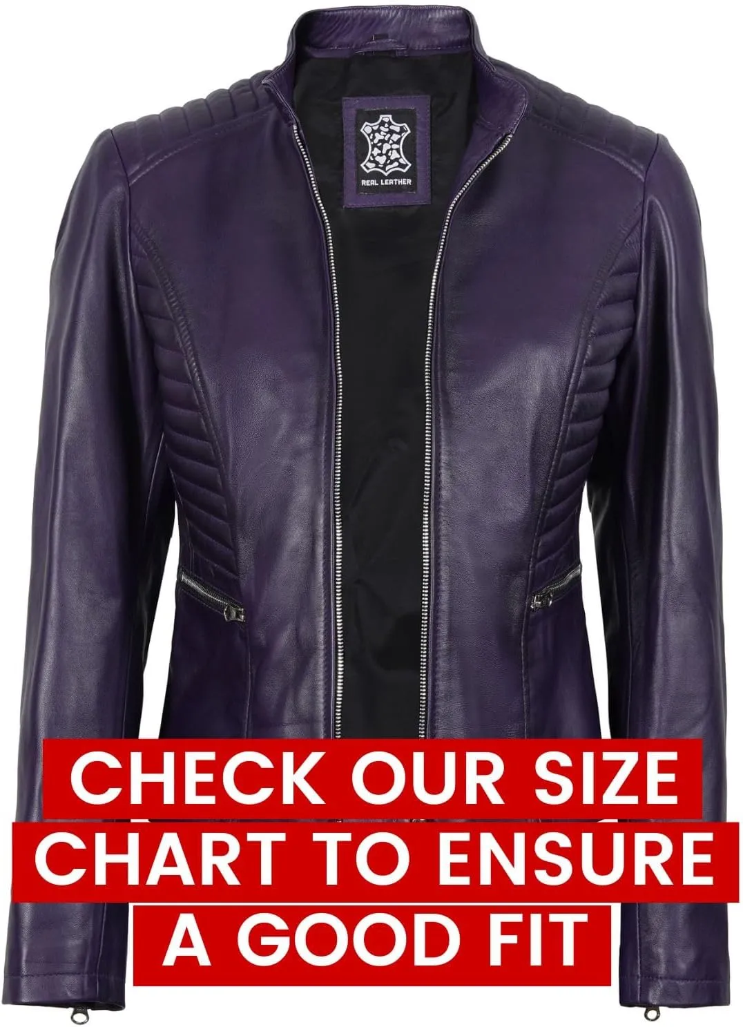 Decrum Leather Jacket Women - Casual Real Lambskin Womens Leather Jacket
