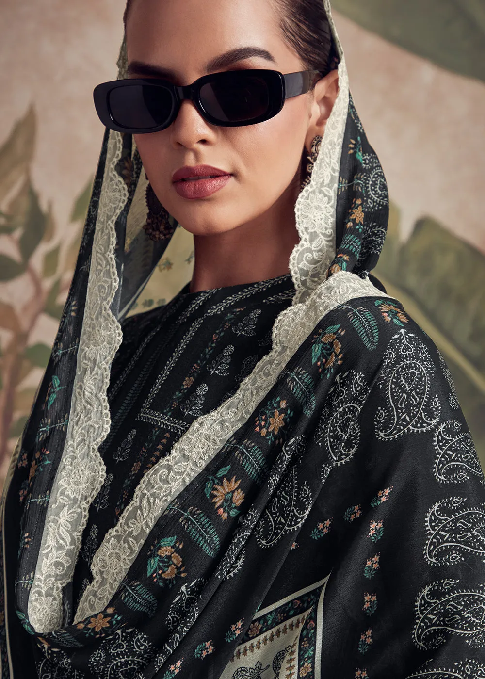 Digital Printed Black Pakistani Style Salwar Suit
