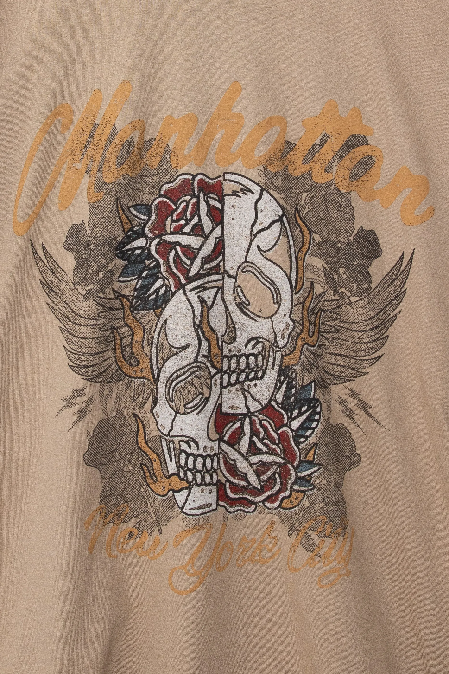 DSTRCT Relaxed T-Shirt with Manhattan NYC Print