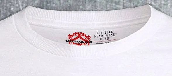 Gold and Red Foil Racing Stamp WHITE Shirt