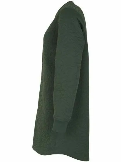 Groene jas met motief | Danefae Maude thermo coat dark khaki