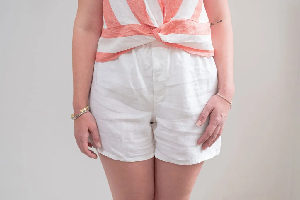 Ivy Shirt - Wide Rose Stripe