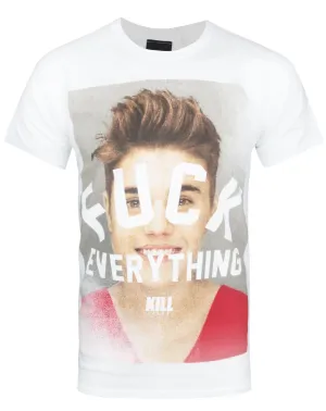Kill Brand Mens White Short Sleeved T-Shirt