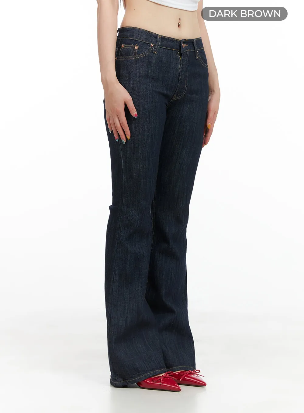 Lila Slim Fit Bootcut Jeans CG409