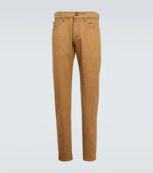 Loro Piana straight fit jeans, brown