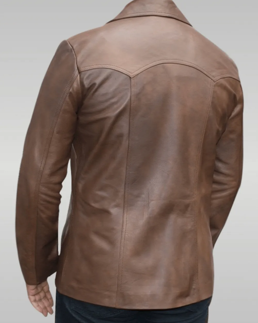 Mens Black Vintage Leather Biker Jacket