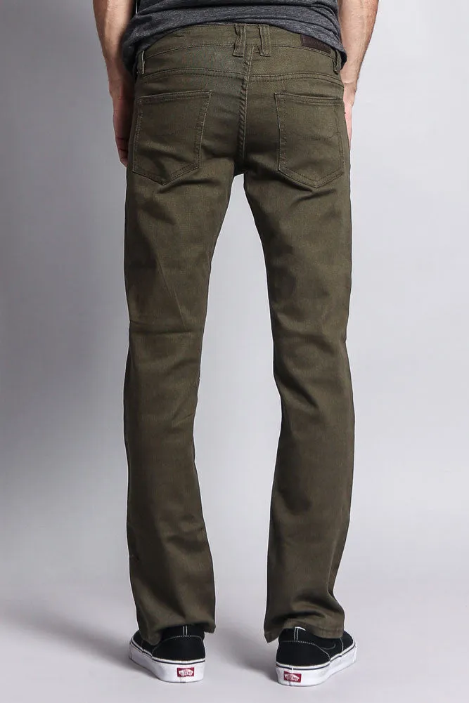Men's Slim Fit Colored Jeans (Olive)