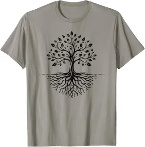 Minimalist Tree With Roots T-Shirt