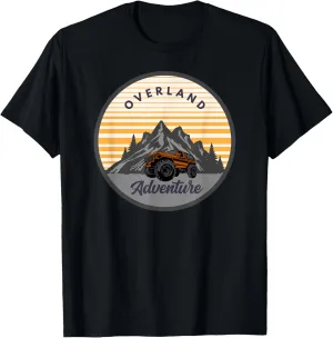 Overland Adventure Unisex-Adults, Kids T-Shirt Black Short Sleeve Small