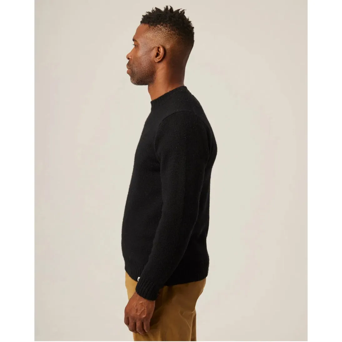 Peregrine Makers Stitch Jumper Black Made in England WJ71008