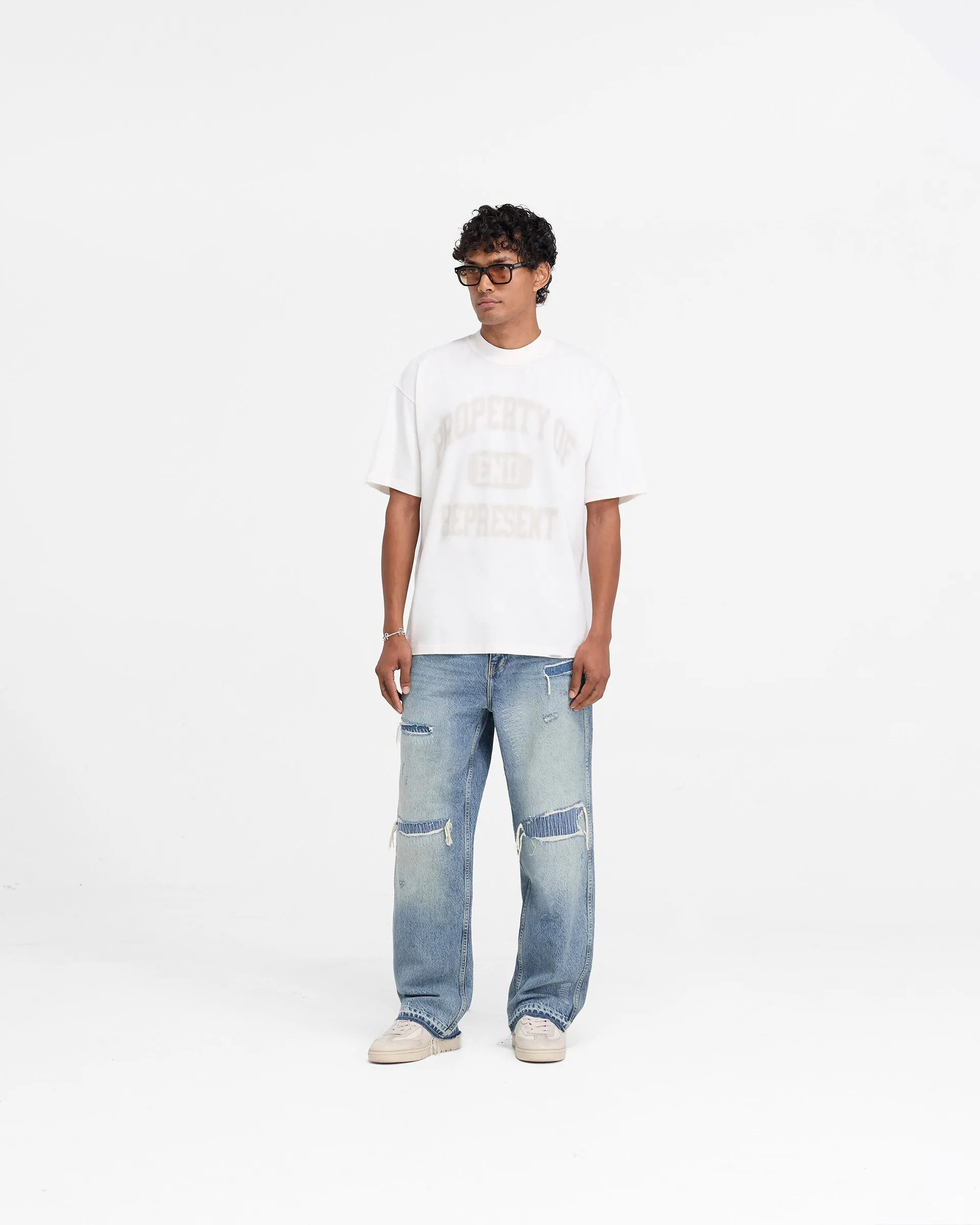 Represent X End Property Of T-Shirt - Flat White