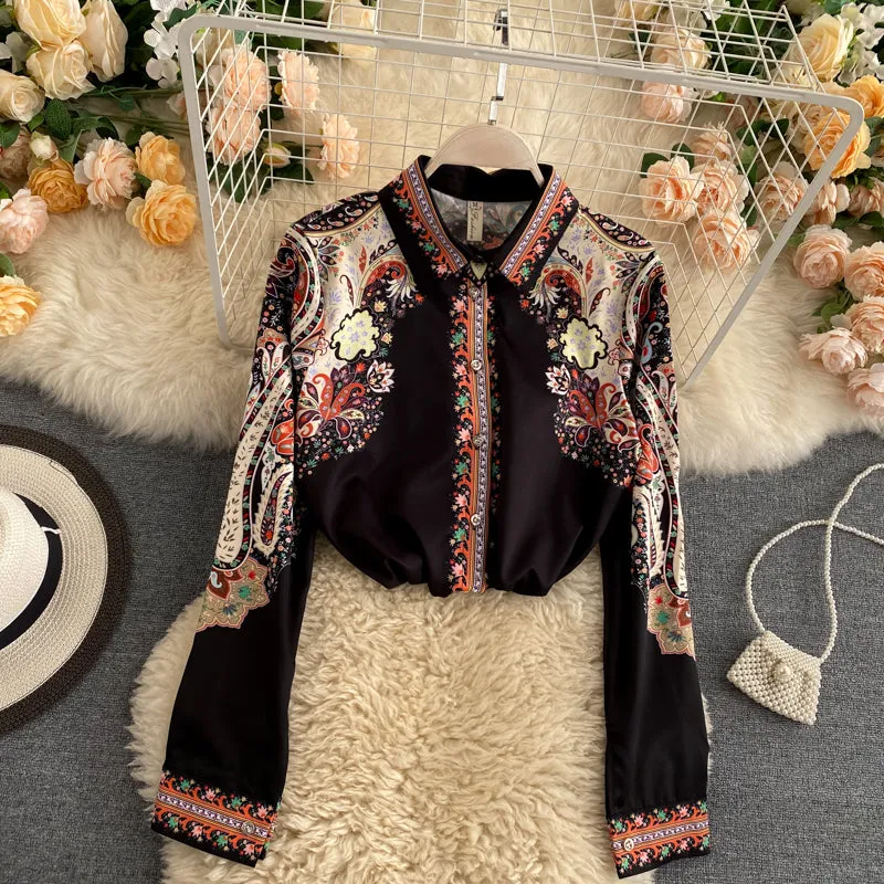 Retro Loose and Thin All-match Vacation Travel Shirt