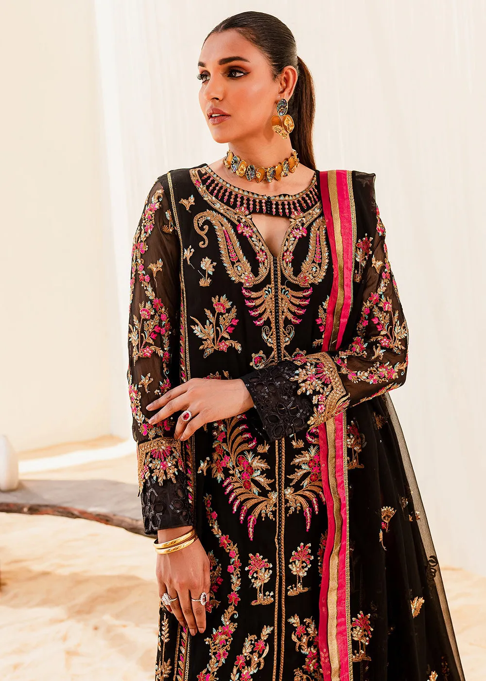 Sejal Luxury Formals 2023 by Maryum & Maria | BLACK IRIS (QS23-507)
