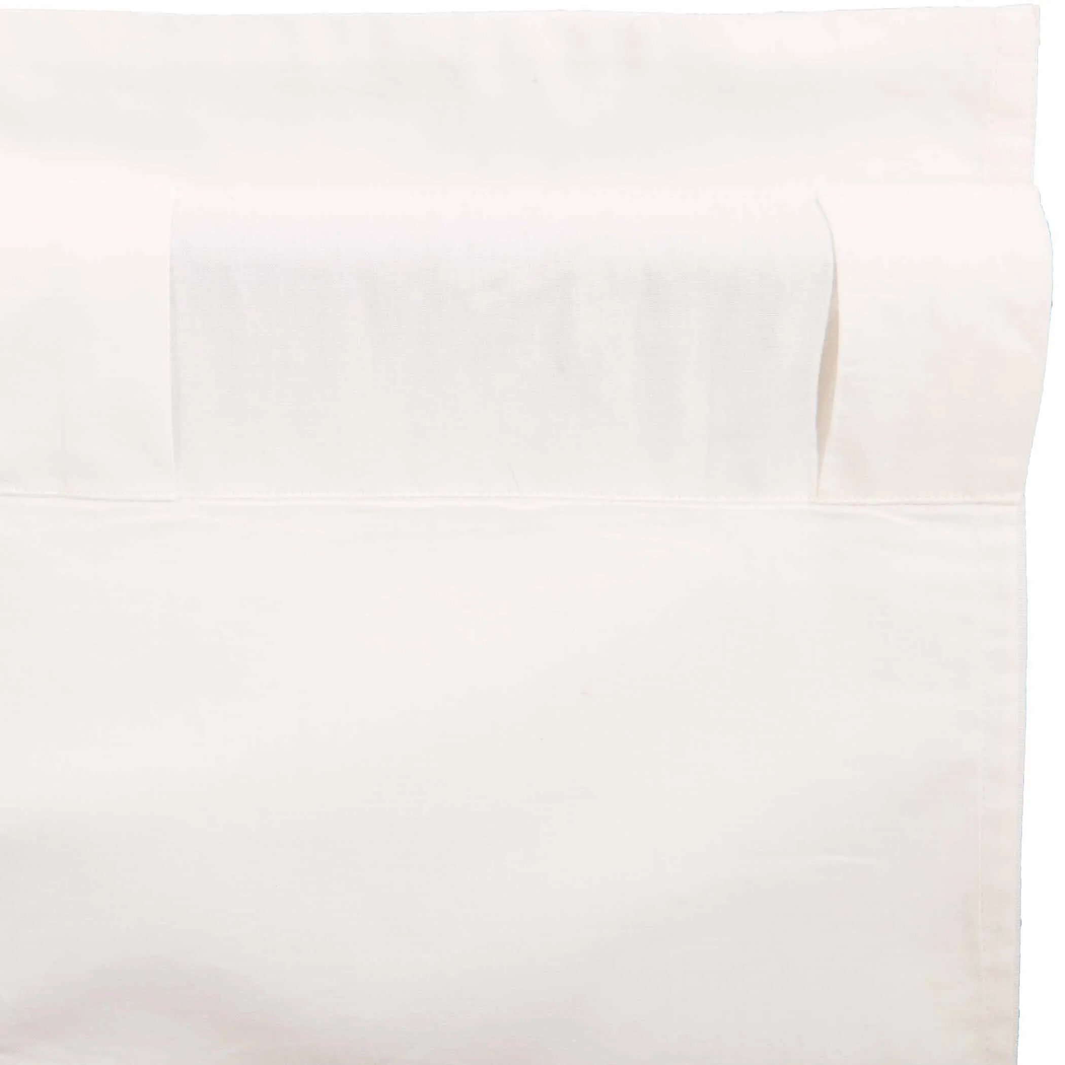 Simple Life Flax Antique White Ruffled Lined Single Panel Curtain 96"