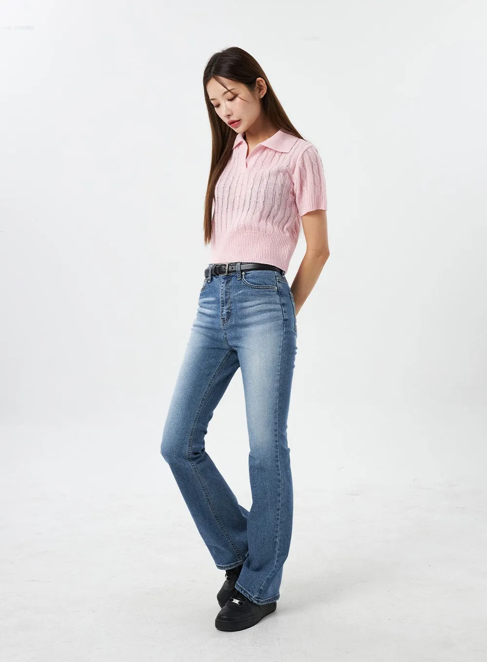 Slim Fit Bootcut Jeans CY303