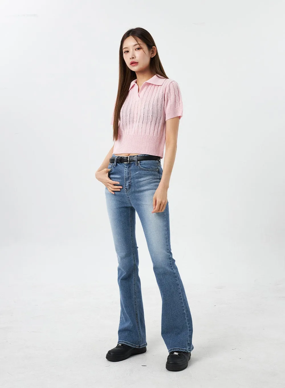 Slim Fit Bootcut Jeans CY303