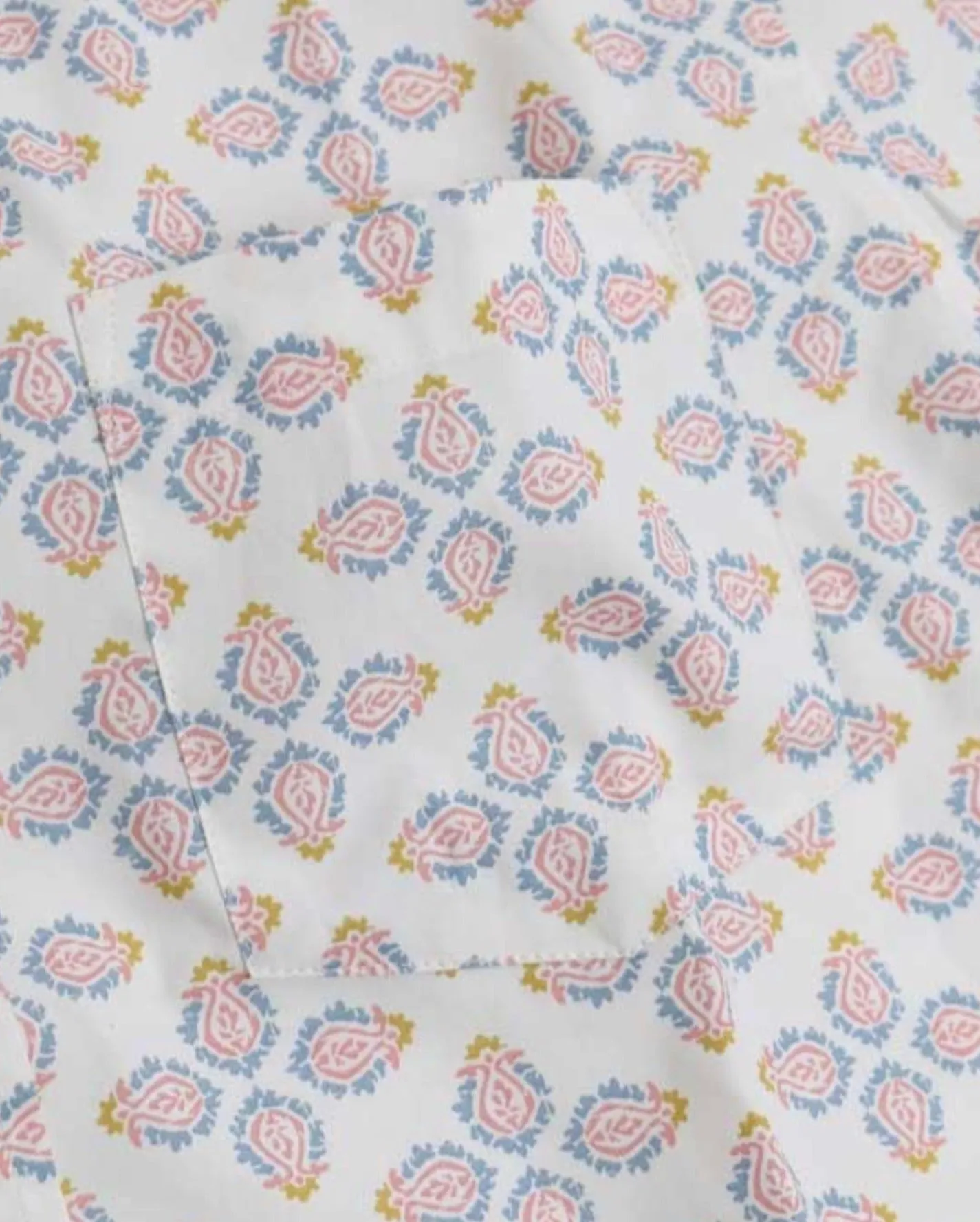Snow White Geo Print Button Shirt