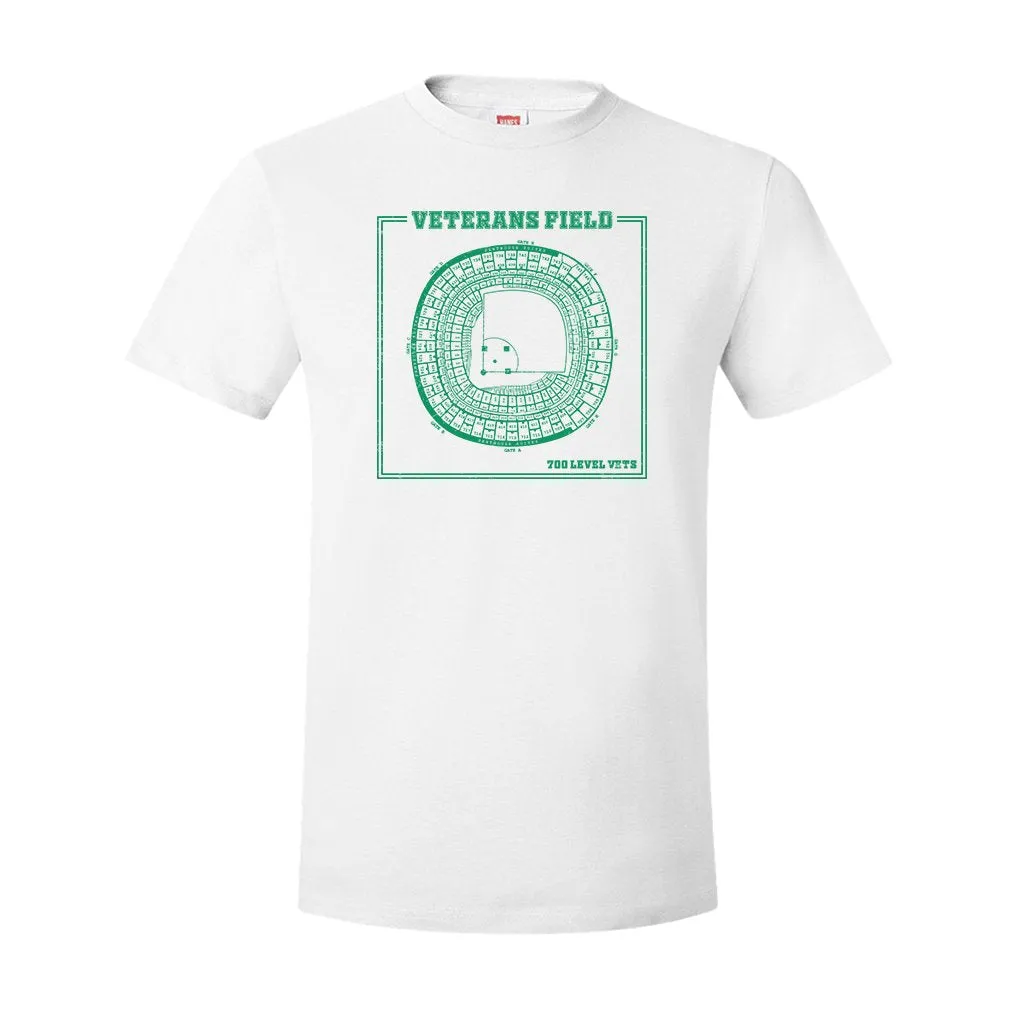 The Vet Seating ChartT-Shirt | Veterans Stadium Seating Chart White Tee Shirt