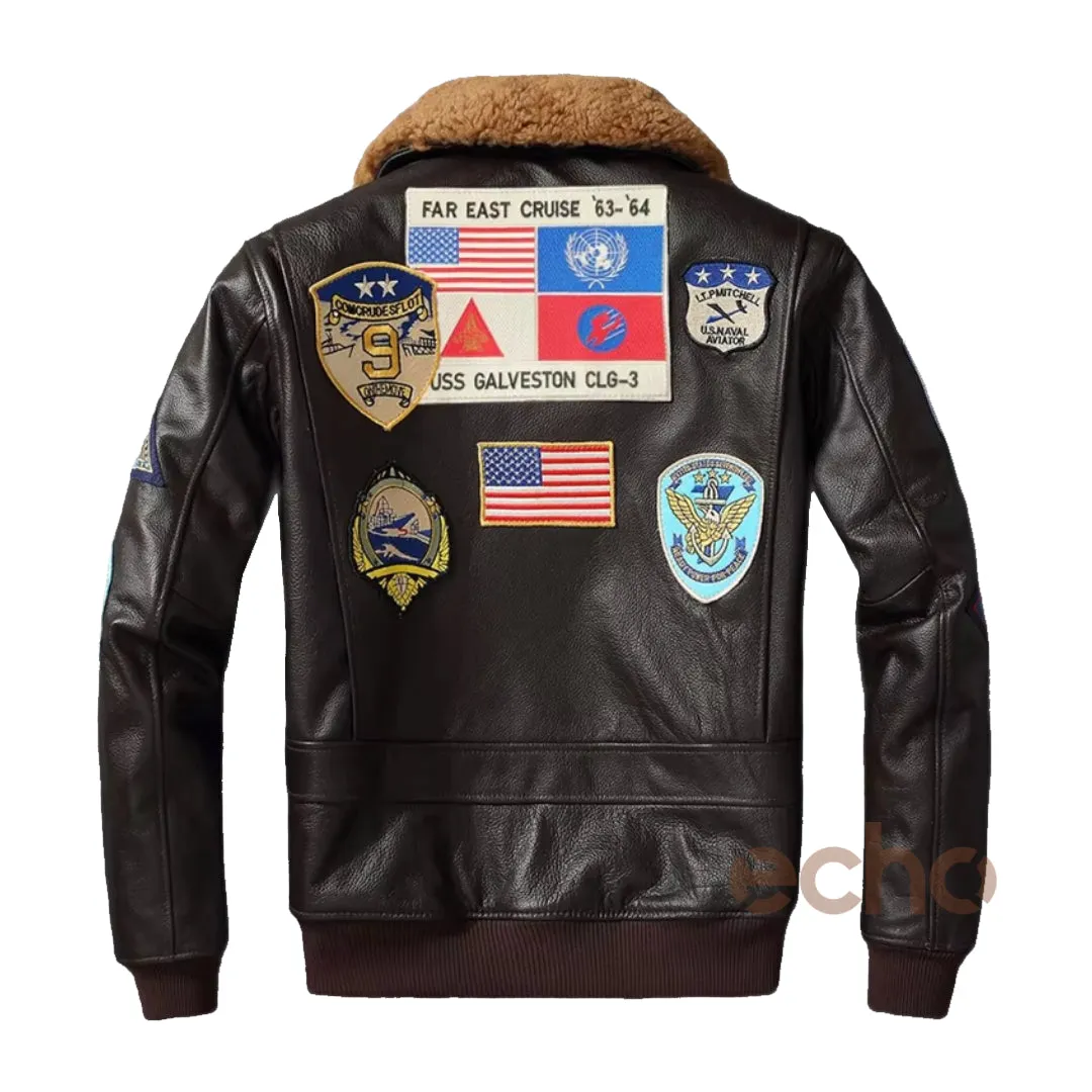 Tom Cruise Maverick Top Gun Fur Collar Leather Jacket