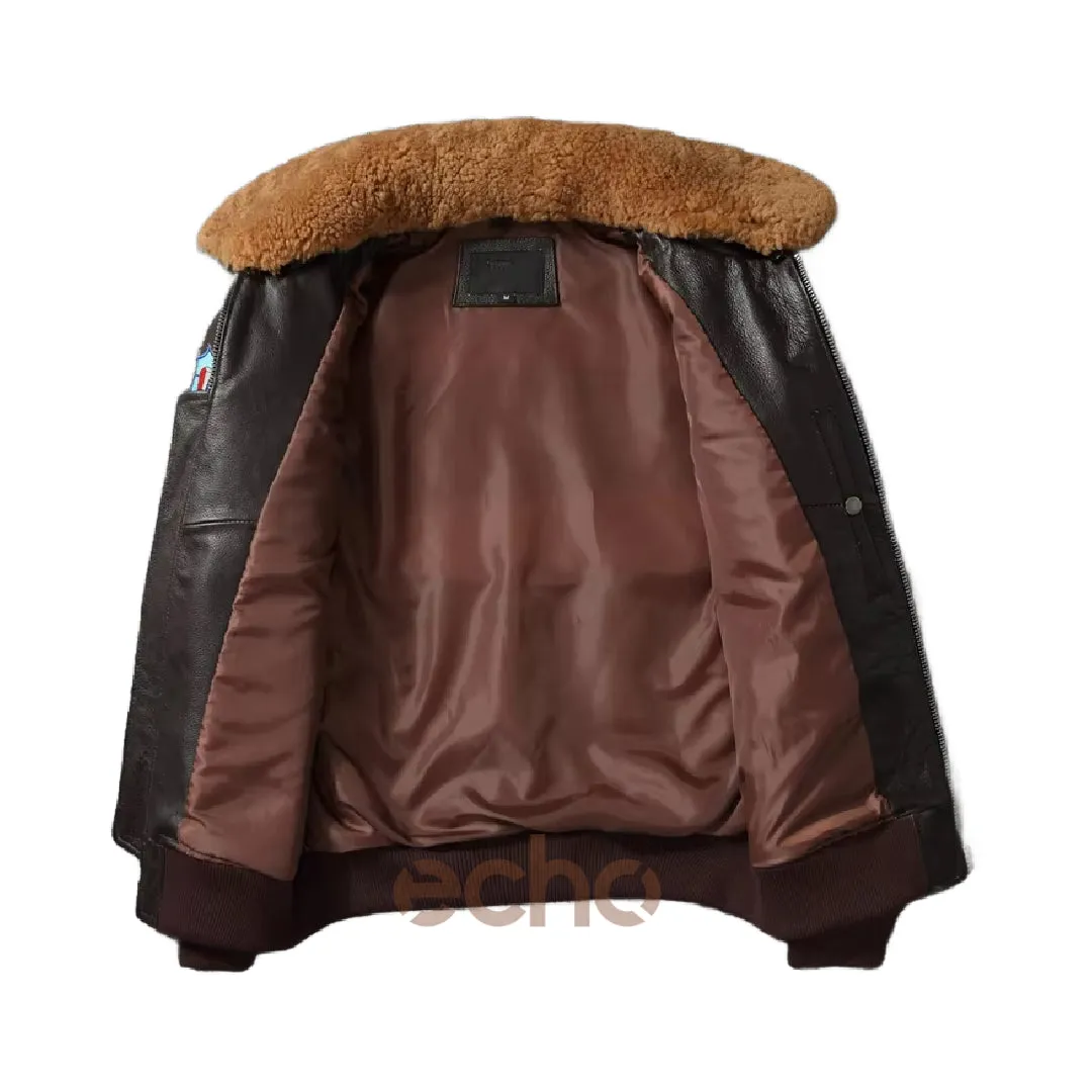 Tom Cruise Maverick Top Gun Fur Collar Leather Jacket