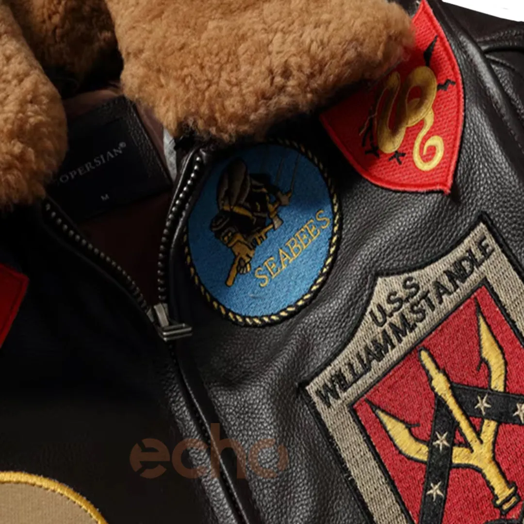 Tom Cruise Maverick Top Gun Fur Collar Leather Jacket