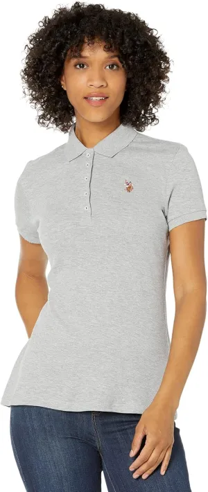 U.S. Polo Assn. Women's Solid Small Pony Interlock Polo Shirt
