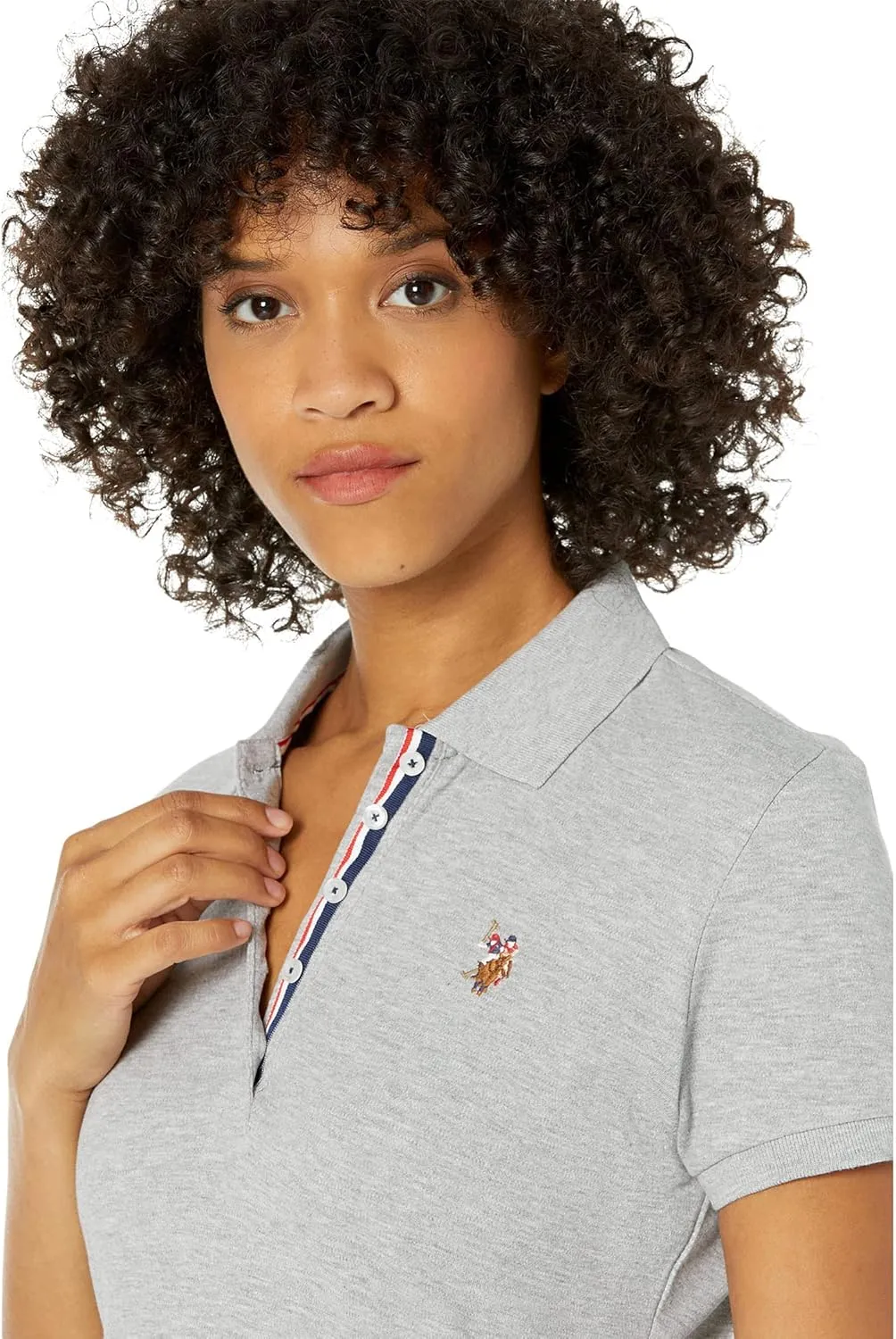 U.S. Polo Assn. Women's Solid Small Pony Interlock Polo Shirt