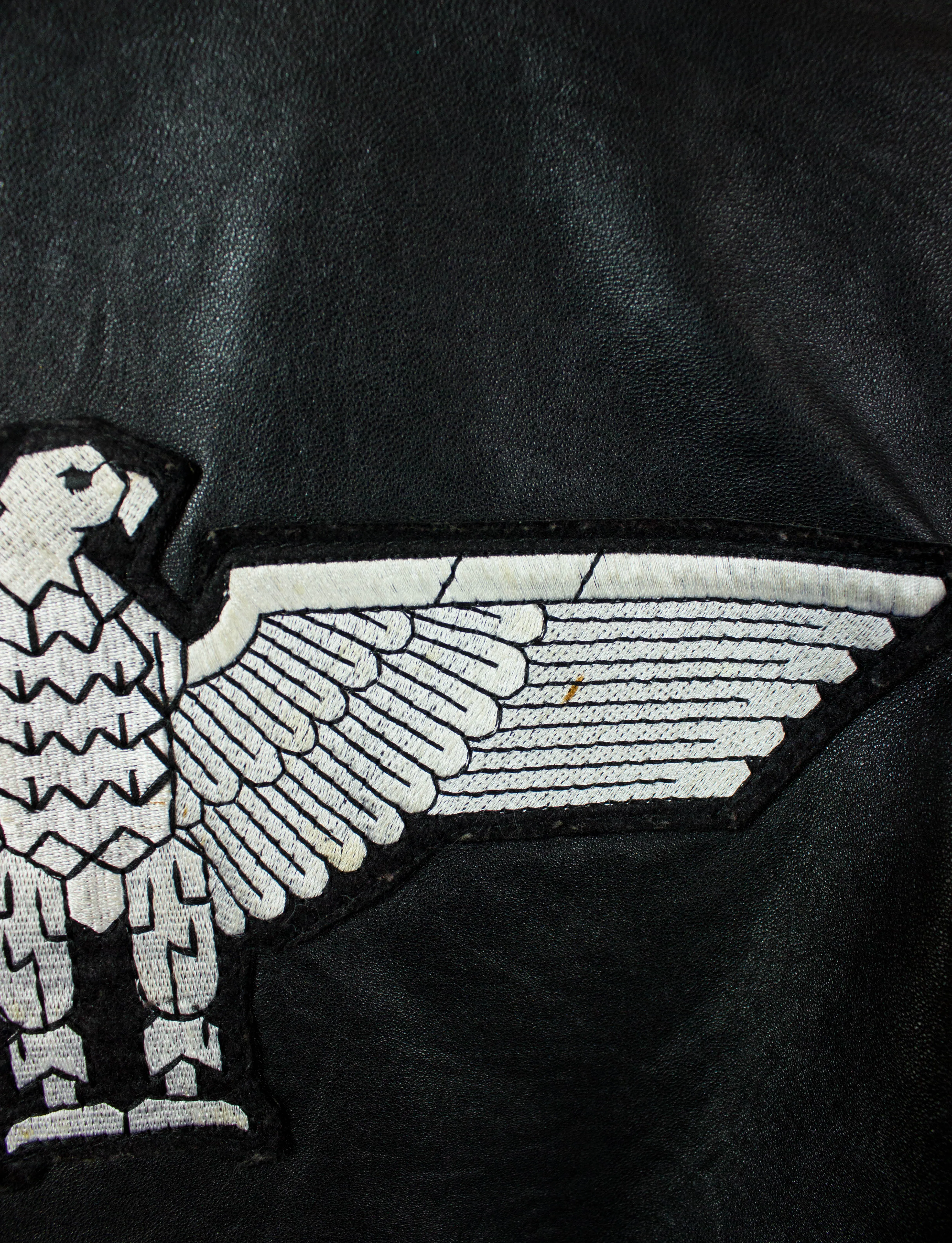 Vintage 90s Boy London Cropped Leather Biker Jacket Unisex Medium-Large