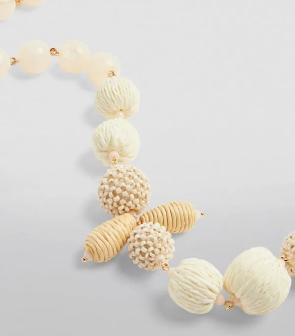 WEEKEND MAX MARA ALIGI NECKLACE IN ECRU