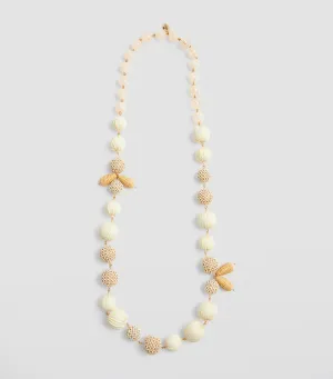 WEEKEND MAX MARA ALIGI NECKLACE IN ECRU
