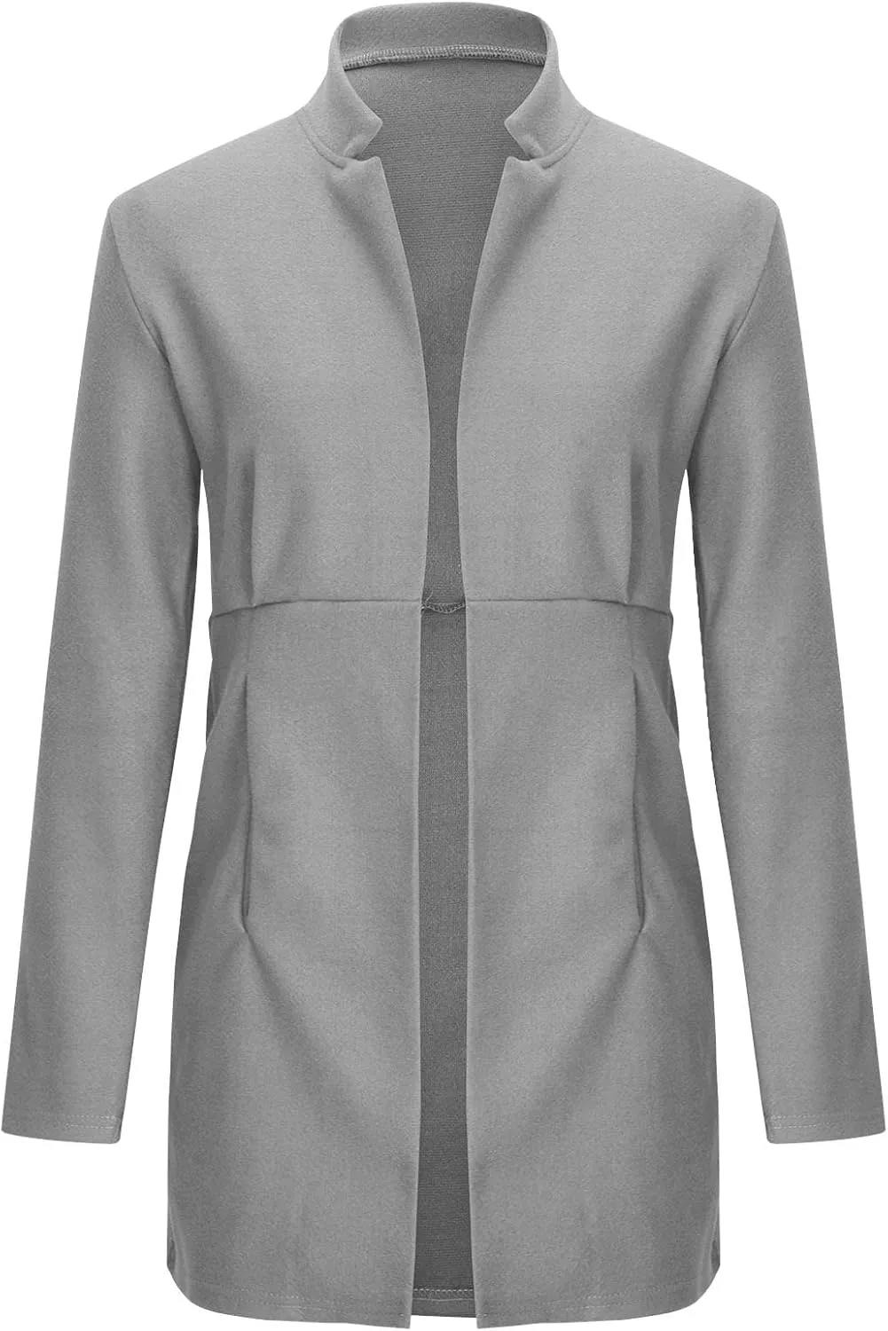 Women's Trench Coats Open Front Fit Knitted Sweater Coat Spring Fall Fashion 2024 Casual Overcoat Solid Jackets